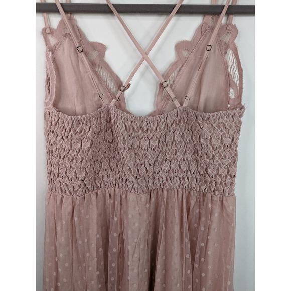 Umgee S Peasant Boho Bohemian Paradise Island Scalloped Lace Maxi Dress - Picture 10 of 12